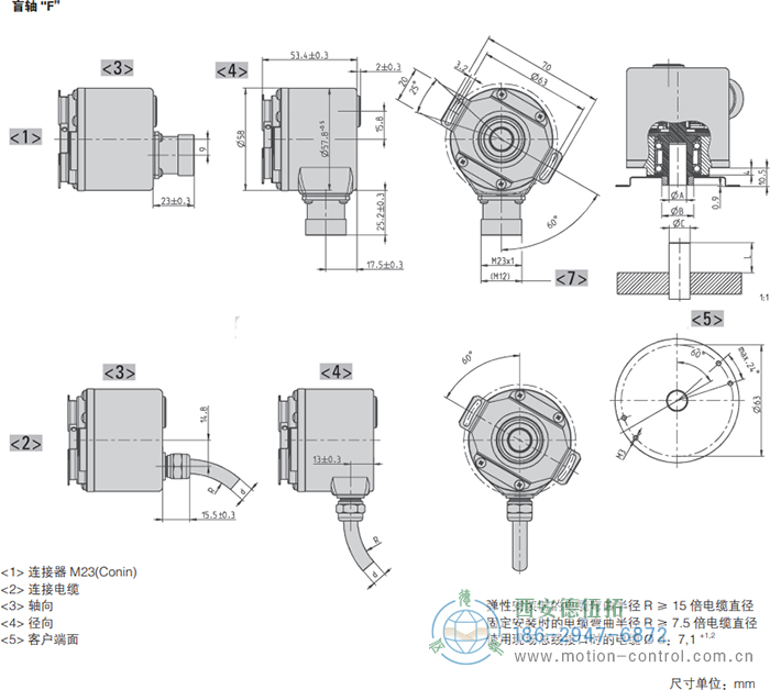 AC58-CC-Link光電絕對值通用編碼器外形及安裝尺寸(盲軸F) - 西安德伍拓自動化傳動系統(tǒng)有限公司 AC58-CC-Link光電絕對值通用編碼器外形及安裝尺寸(盲軸F) - 西安德伍拓自動化傳動系統(tǒng)有限公司
